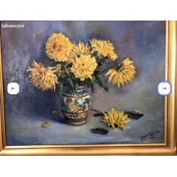 Tableau représentant un bouquet de pivoines