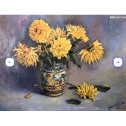 Tableau représentant un bouquet de pivoines