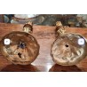 Paire de bougeoir en bronze dore style Louis XV