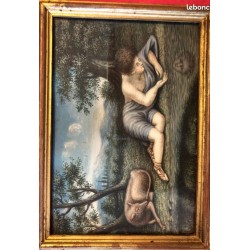 Gouache XVIIIe Narcisse