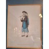 2 gravures anglaise aquarellee