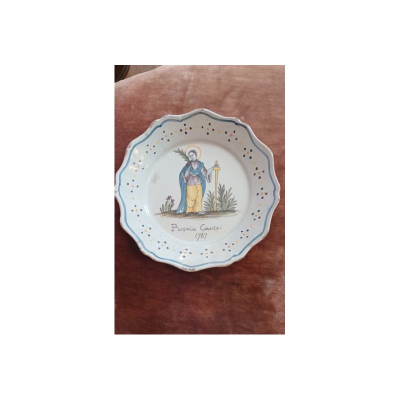 Assiette ancienne Nevers XVIIIe