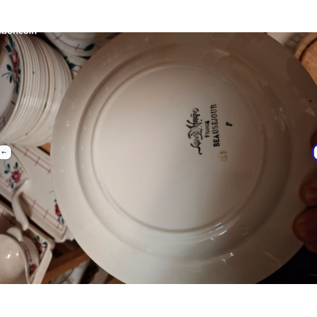 Lot 62 pieces Sarreguemines Beausejour