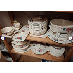 Lot 62 pieces Sarreguemines Beausejour