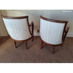 Paire de fauteuil gondole époque restauration