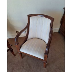 Paire de fauteuil gondole époque restauration